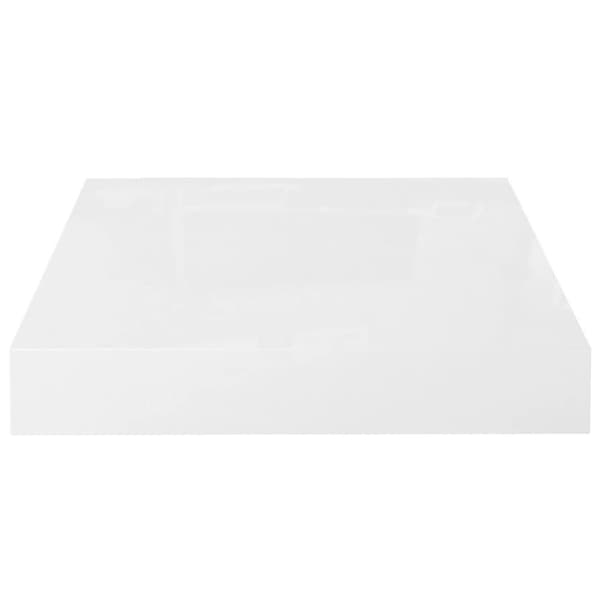 vidaXL Flytende vegghyller 4 stk høyglans hvit 23x23,5x3,8 cm MDF