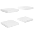 Miniatyrbilde 1 av 7: vidaXL Flytende vegghyller 4 stk høyglans hvit 23x23,5x3,8 cm MDF