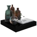 Miniatyrbilde 3 av 10: vidaXL Flytende vegghyller 2 stk høyglans svart 23x23,5x3,8 cm MDF