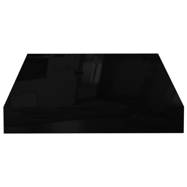 vidaXL Flytende vegghyller 2 stk høyglans svart 23x23,5x3,8 cm MDF