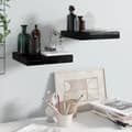 Miniatyrbilde 9 av 10: vidaXL Flytende vegghyller 2 stk høyglans svart 23x23,5x3,8 cm MDF