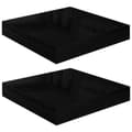 Miniatyrbilde 1 av 10: vidaXL Flytende vegghyller 2 stk høyglans svart 23x23,5x3,8 cm MDF