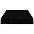 Miniatyrbilde 6 av 10: vidaXL Flytende vegghyller 4 stk høyglans svart 40x23x3,8 cm MDF