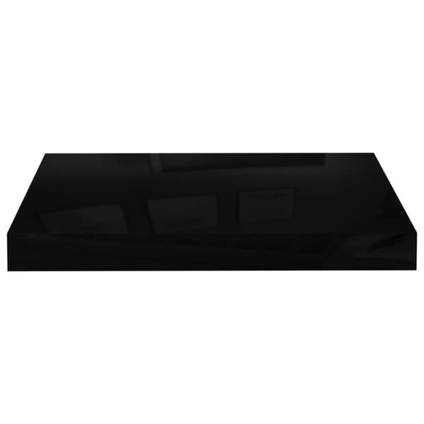 vidaXL Flytende vegghyller 2 stk høyglans svart 40x23x3,8 cm MDF