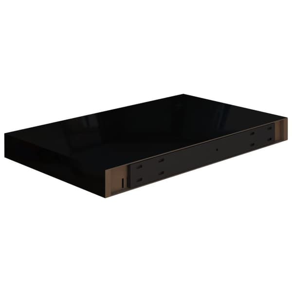 vidaXL Flytende vegghyller 2 stk høyglans svart 40x23x3,8 cm MDF