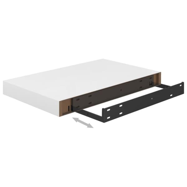 vidaXL Svävande vägghyllor 4 st vit högglans 40x23x3,8 cm MDF