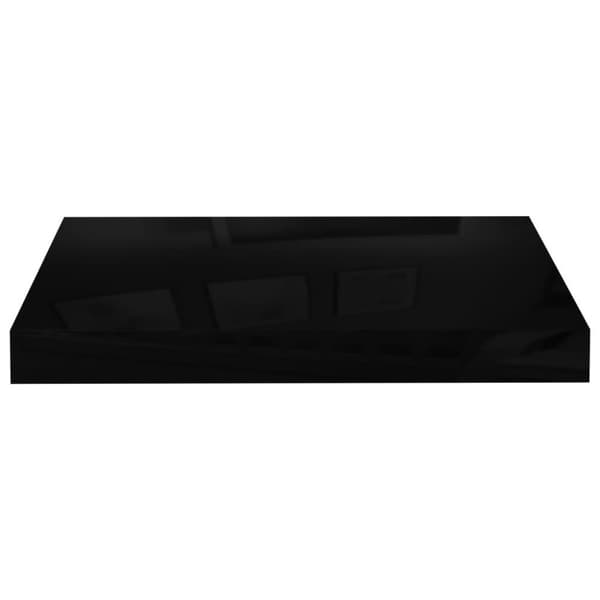 vidaXL Svävande vägghylla svart högglans 40x23x3,8 cm MDF