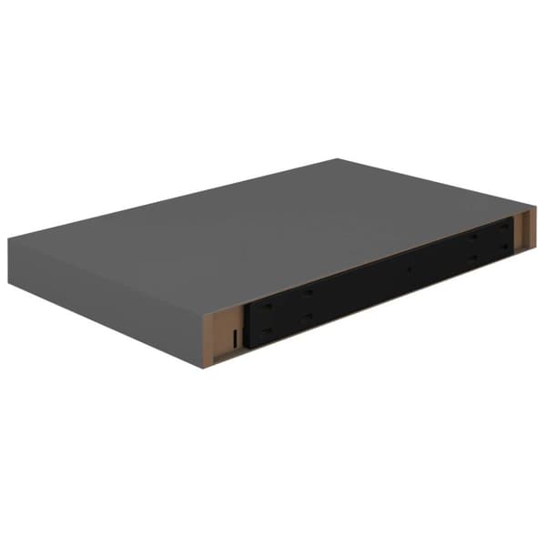 vidaXL Svävande vägghyllor 2 st grå högglans 40x23x3,8 cm MDF