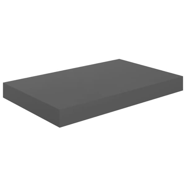 vidaXL Svävande vägghylla grå högglans 40x23x3,8 cm MDF