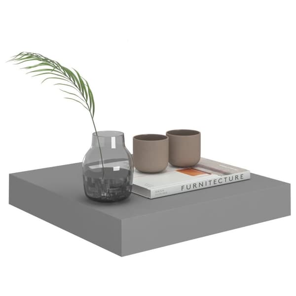 vidaXL væghylder 4 stk. 23x23,5x3,8 cm MDF grå