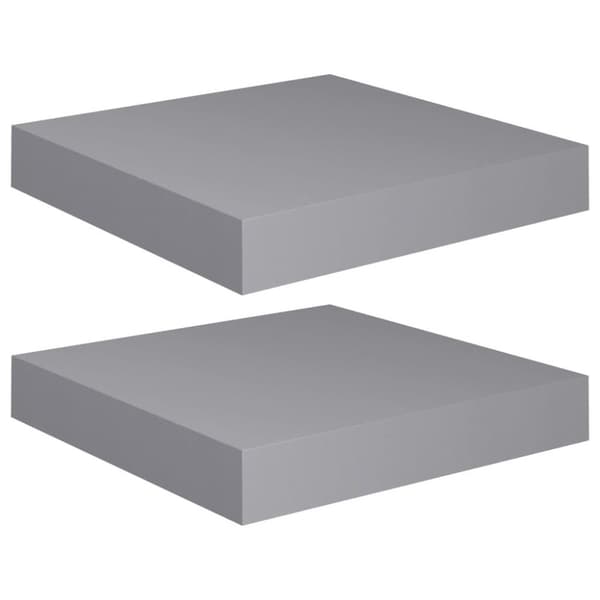 vidaXL væghylder 2 stk. 23x23,5x3,8 cm MDF grå