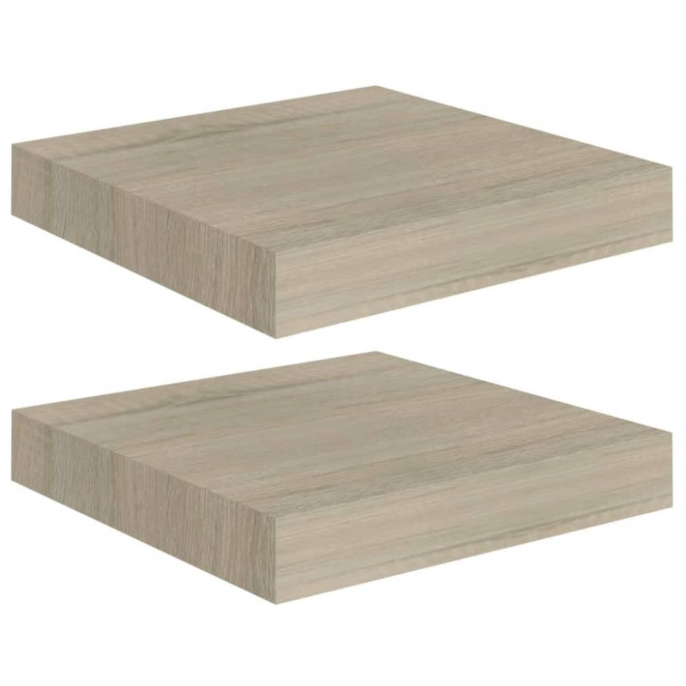 vidaXL Kelluvat seinähyllyt 2 kpl tammen värinen 23x23,5x3,8 cm MDF