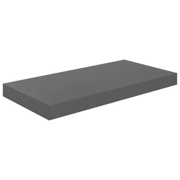 vidaXL væghylder 2 stk. 50x23x3,8 cm MDF grå højglans