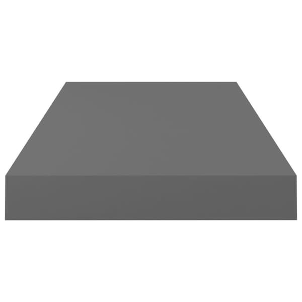 vidaXL væghylder 2 stk. 50x23x3,8 cm MDF grå højglans