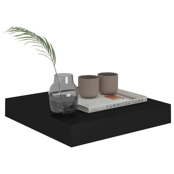vidaXL væghylder 2 stk. 23x23,5x3,8 cm MDF sort