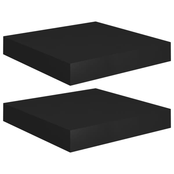 vidaXL væghylder 2 stk. 23x23,5x3,8 cm MDF sort