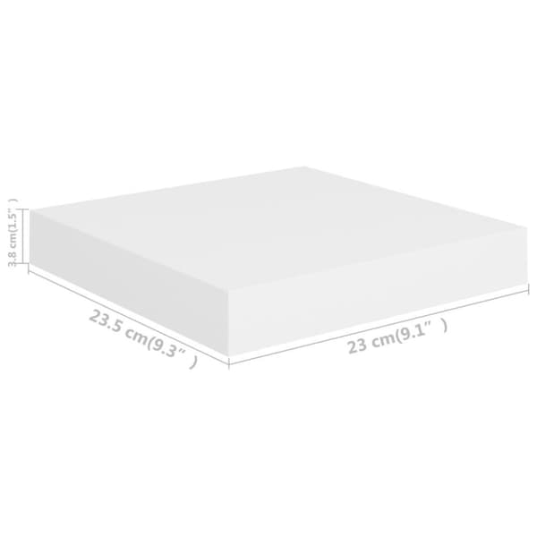 vidaXL væghylder 4 stk. 23x23,5x3,8 cm MDF hvid