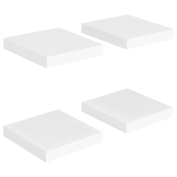 vidaXL væghylder 4 stk. 23x23,5x3,8 cm MDF hvid