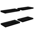 Miniatyrbillede 3 af 10: vidaXL væghylder 4 stk. 50x23x3,8 cm MDF sort højglans