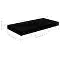 Miniatyrbillede 10 af 10: vidaXL væghylder 4 stk. 50x23x3,8 cm MDF sort højglans