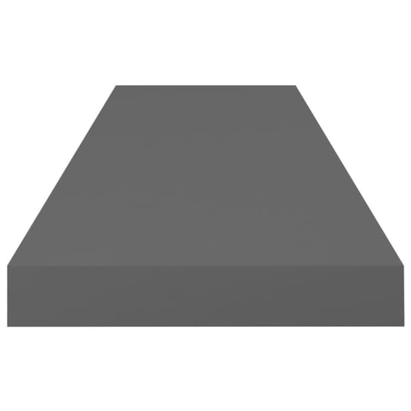 vidaXL væghylder 2 stk. 80x23,5x3,8 cm MDF grå højglans
