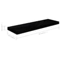 Miniatyrbillede 8 af 8: vidaXL væghylde 80x23,5x3,8 cm MDF sort højglans