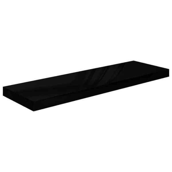 vidaXL væghylde 80x23,5x3,8 cm MDF sort højglans