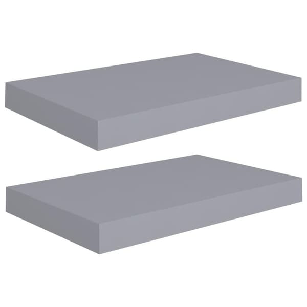 vidaXL væghylder 2 stk. 40x23x3,8 cm MDF grå