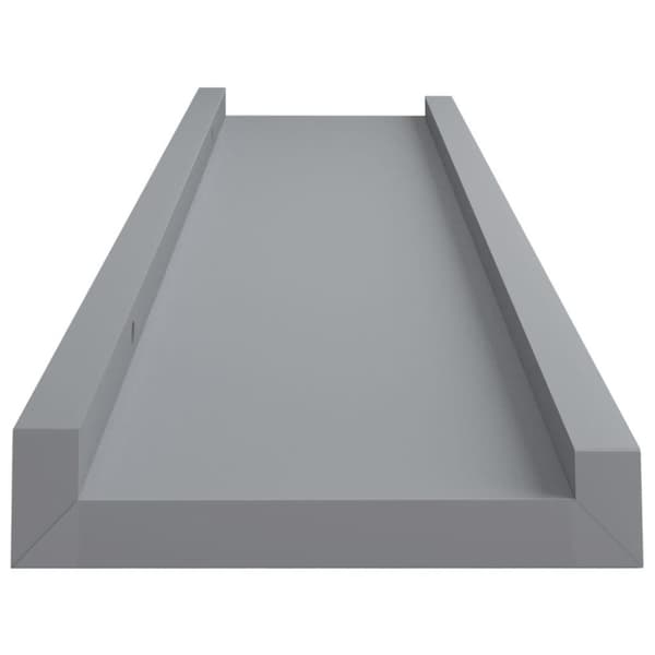 vidaXL Flytende vegghyller 2 stk grå 40x9x3 cm MDF