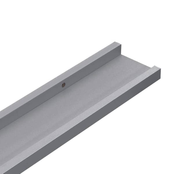 vidaXL Flytende vegghyller 2 stk grå 40x9x3 cm MDF