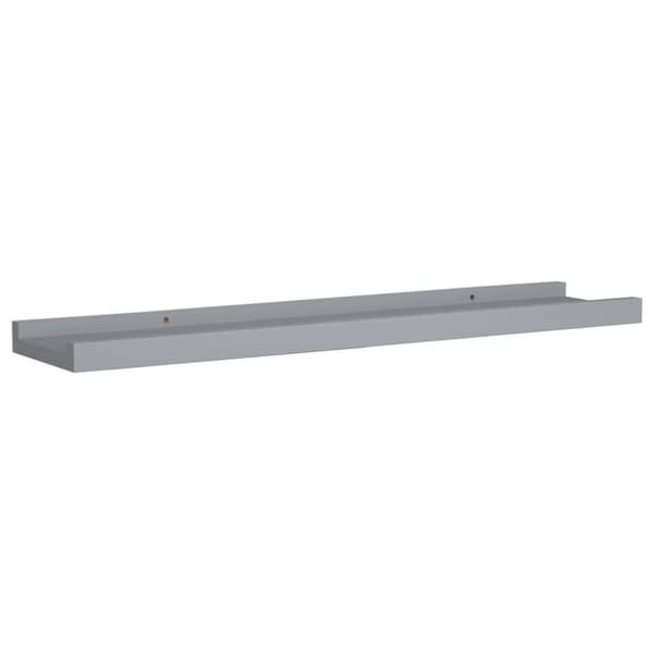 vidaXL Flytende vegghyller 2 stk grå 60x9x3 cm MDF