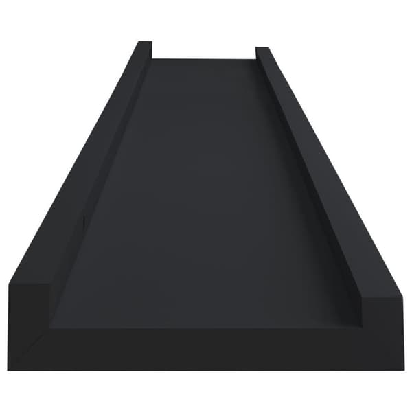 vidaXL Tavellist 2 st svart 80x9x3 cm MDF