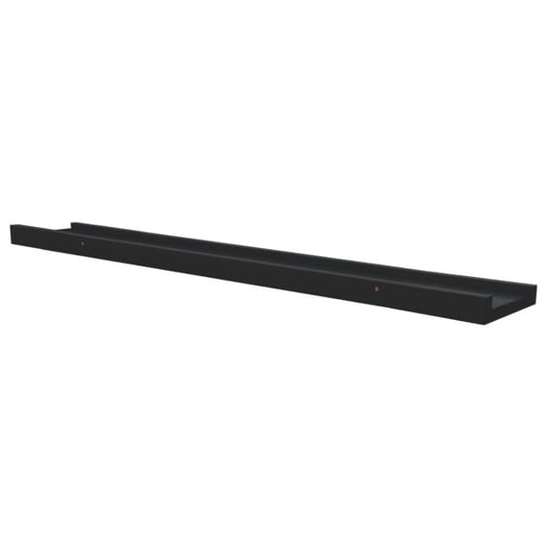 vidaXL Tavellist 2 st svart 80x9x3 cm MDF