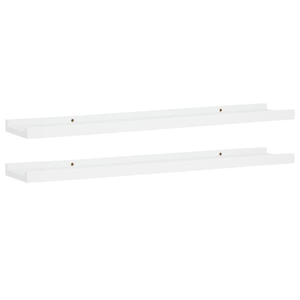 vidaXL Tavellist 2 st vit 80x9x3 cm MDF