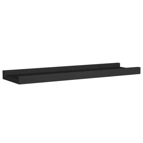vidaXL Flytende vegghyller 2 stk svart 40x9x3 cm MDF