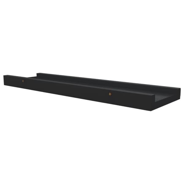 vidaXL Flytende vegghyller 2 stk svart 40x9x3 cm MDF