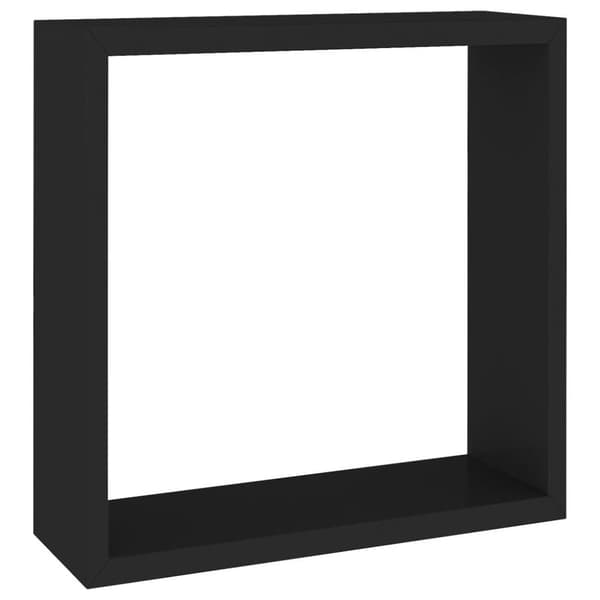 vidaXL Vegghyller kubeformet 3 stk MDF svart