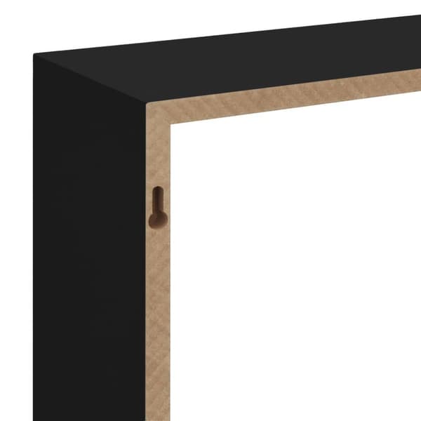 vidaXL Vegghyller kubeformet 3 stk MDF svart