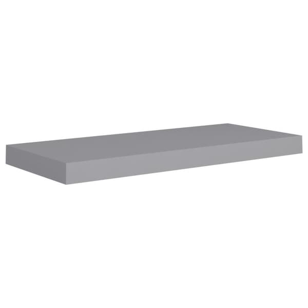 vidaXL Svävande vägghylla grå 60x23,5x3,8 cm MDF
