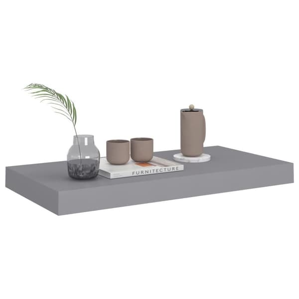vidaXL væghylder 4 stk. 50x23x3,8 cm MDF grå