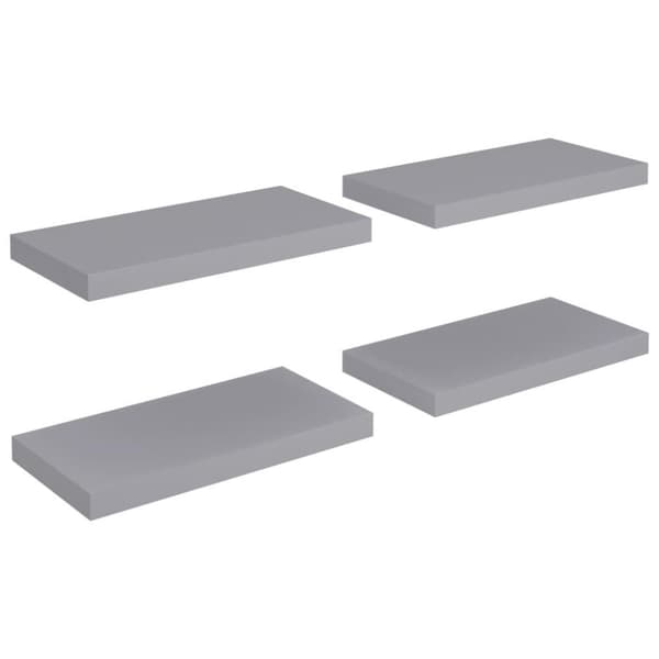 vidaXL væghylder 4 stk. 50x23x3,8 cm MDF grå