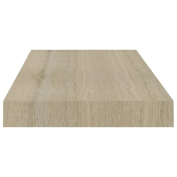 vidaXL væghylde 50x23x3,8 cm MDF egetræsfarve