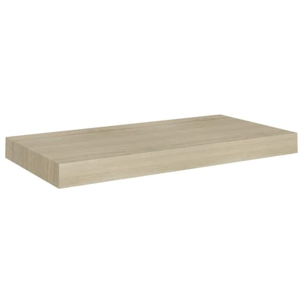 vidaXL væghylde 50x23x3,8 cm MDF egetræsfarve