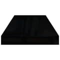 Miniatyrbilde 7 av 9: vidaXL Flytende vegghyller 2 stk høyglans svart 60x23,5x3,8 cm MDF
