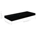 Miniatyrbilde 9 av 9: vidaXL Flytende vegghyller 2 stk høyglans svart 60x23,5x3,8 cm MDF