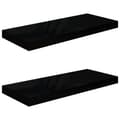 Miniatyrbilde 1 av 9: vidaXL Flytende vegghyller 2 stk høyglans svart 60x23,5x3,8 cm MDF