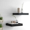 Miniatyrbilde 3 av 8: vidaXL Flytende vegghyller 2 stk svart 23x23,5x3,8 cm MDF