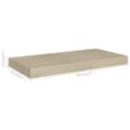 Miniatyrbilde 8 av 8: vidaXL Flytende vegghylle eik 50x23x3,8 cm MDF