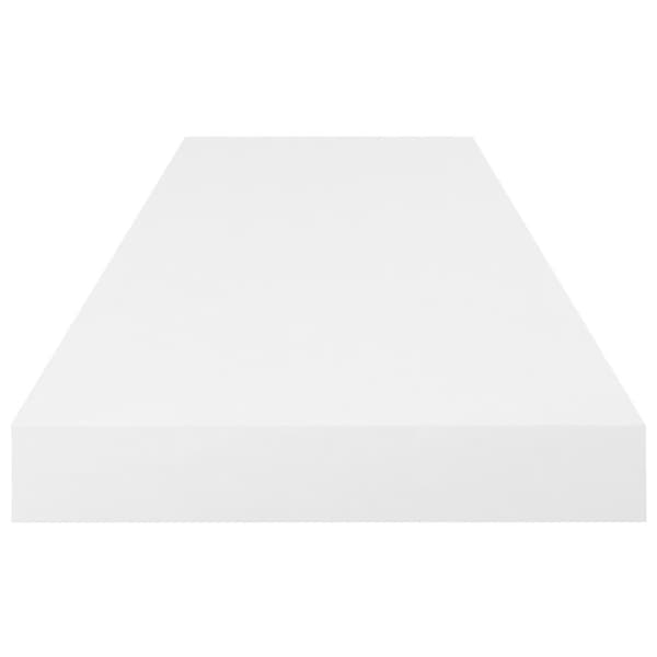 vidaXL Flytende vegghyller 2 stk høyglans hvit 80x23,5x3,8 cm MDF