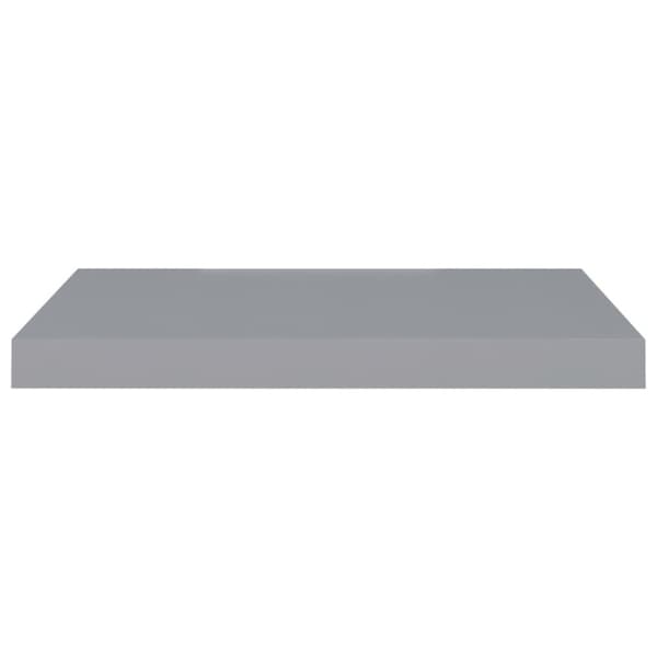 vidaXL Flytende vegghyller 2 stk grå 60x23,5x3,8 cm MDF
